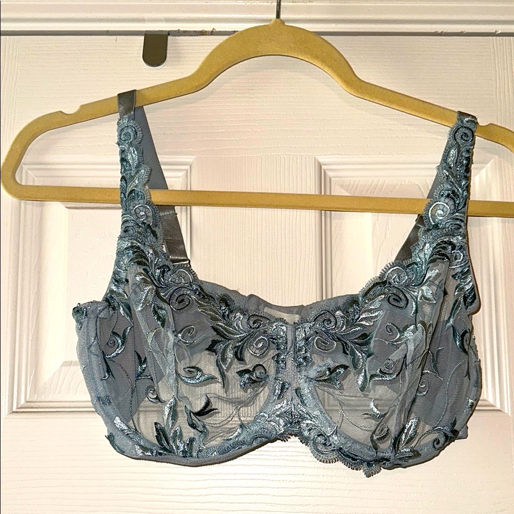 Soma Blue Floral Full-Coverage Bra